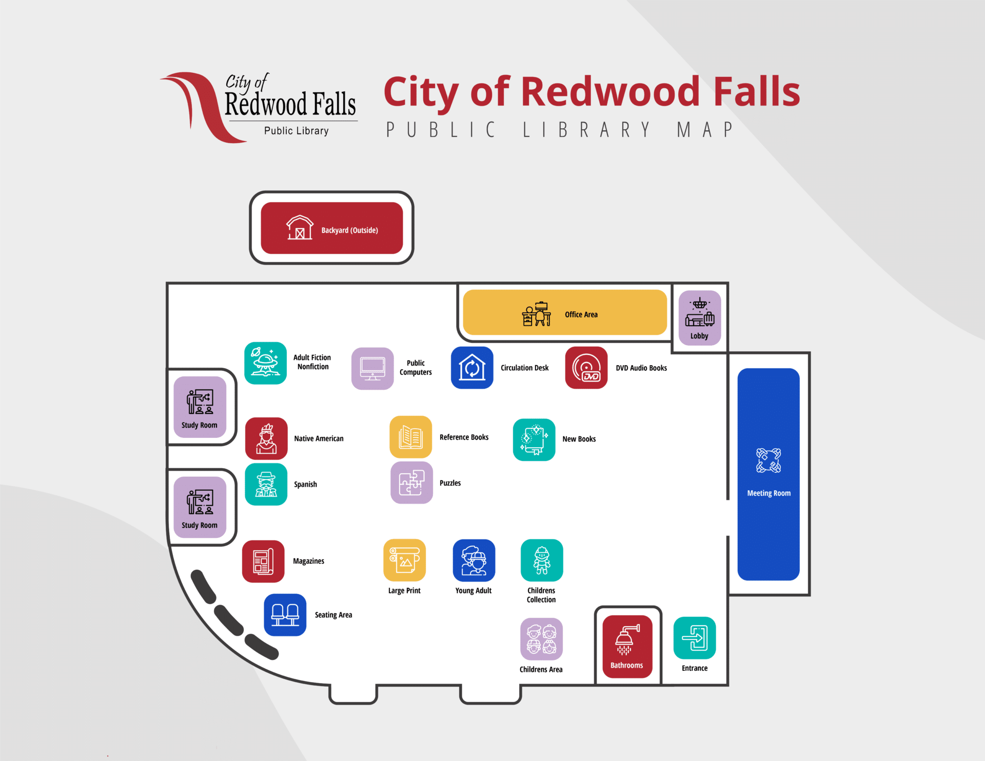 Redwood Falls Library Map