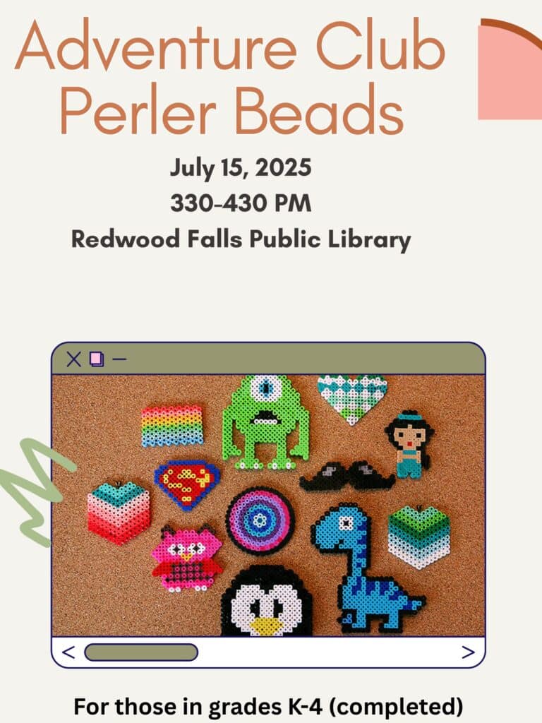 orange green colorful illustrative bead workshop poster